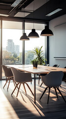 Obraz premium Entrepreneur Pitching New Startup - Modern Conference Room