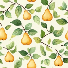 240807 21. pear pattern banner wallpaper, simple background