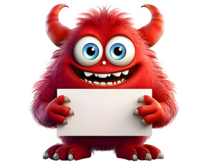 Monster png red color monster png pink color monster png blue color monster png cartoon monster png monster character holding a blank sign png ugly monster png mascot png monster transparent backgroun