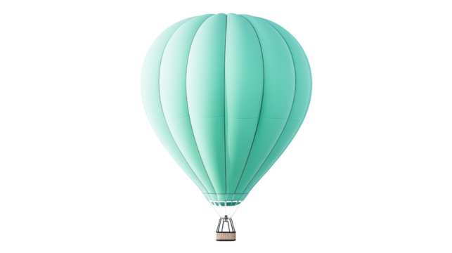 Hot air balloon on a white transparent background