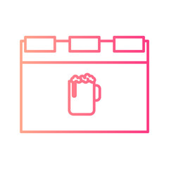 calendar gradient icon