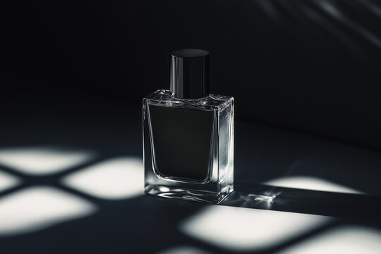Minimalist magazine photography highlighting a luxury men&rsquo;s aftershave, featuring sleek design and a sophisticated aesthetic