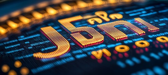 Futuristic Technology Background With Glowing 5G Text On Circuit Board, Concept For Innovation