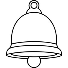 Fototapeta premium metal bell outline coloring book page line art drawing