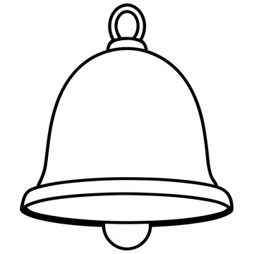 recommend clip art: metal bell outline coloring book page line art drawing