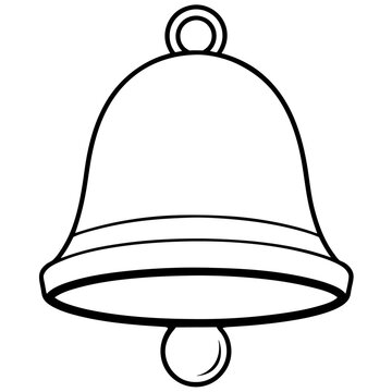 recommend clip art: metal bell outline coloring book page line art drawing