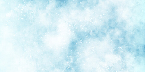 light blue bokeh background for design, beautiful blue watercolor background with glitter particles, A winter background with snowflakes and randomized floating bokeh, blue snow background texture.