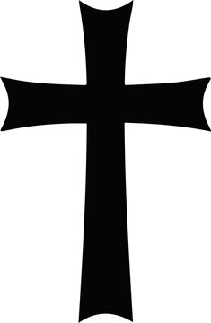 Christian cross svg silhouette icon