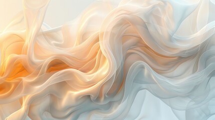 Obraz premium Abstract background with flowing light and dark cream fabric. AI generative. .