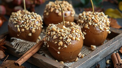 Apple dipped caramel