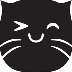 Cat icon symbol vector image illustration
