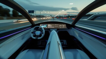 Futuristic Car Interior: A Glimpse into the Future of Driving