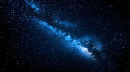 Fototapeta premium A Night Sky Filled with Stars and the Milky Way Galaxy, Displaying a Breathtaking Cosmic View