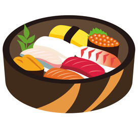 握り寿司　和食　寿司桶