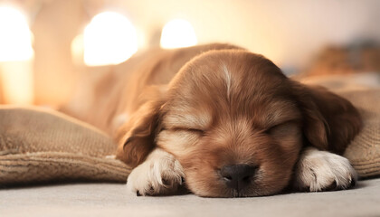  Puppy Sleeping Peacefully _1(261)