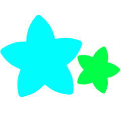 Star, stars, star icon, star sign, star decoration, star accessories, star shape, star on white, star illustration, star png, blue and green stars on white, star element, blue and green of stars
