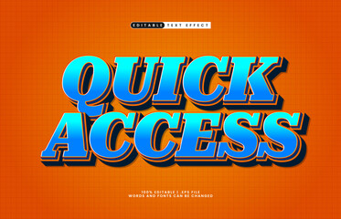 quick access editable text effect with a simple and modern text style