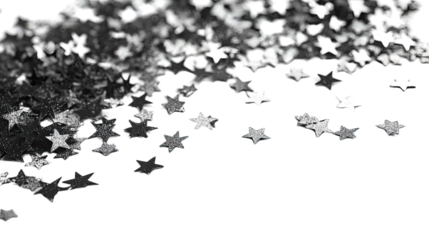 Heart confetti on a white transparent background
