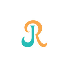 JR Logo Vector Design. Letter JR Icon