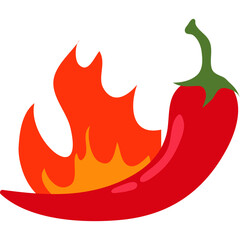 Spicy Chili with Flame
