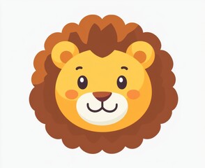 Obraz premium Cute Lion Face.