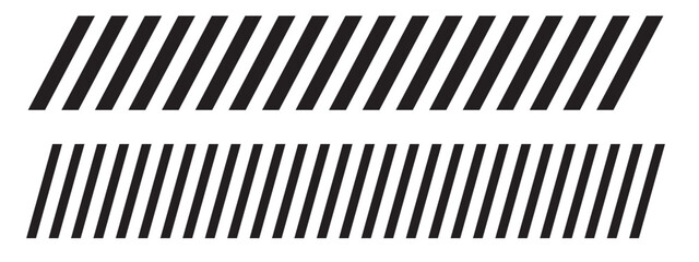 Slash line border, diagonal lines. Divider strip Tilt strip geometric abstract border. Diagonal grid. Geometric dashed tape