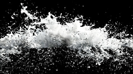 A Dramatic Water Splash Captured Against a Dark Background, Creating a Dynamic and Abstract Design