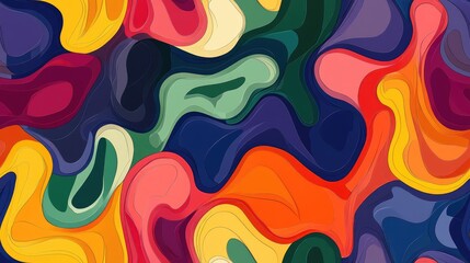 Abstract seamless color pattern digital illustration