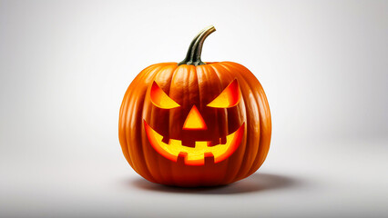 HALLOWEEN PUMPKIN ON WHITE BACKGROUND