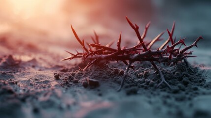 Obraz premium Crown of Thorns: A Symbol of Sacrifice and Redemption