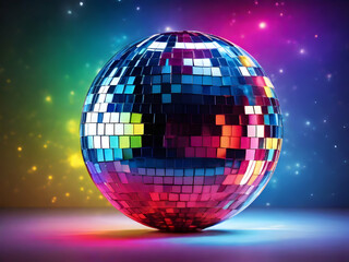 disco ball with disco lights,Ai generated 