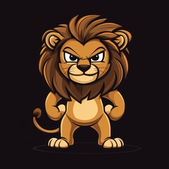Angry Lion Mascot.