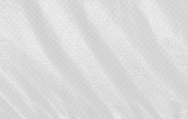 Closeup shiny white fabric with Thai style pattern background, blank waving white shiny fabric texture background