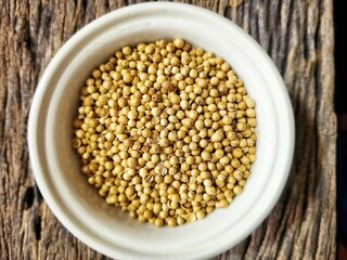 Asian herb coriander seed dry