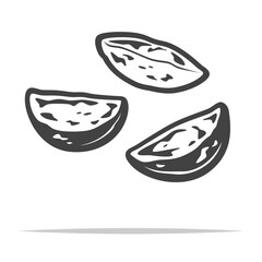 Potato wedges icon transparent vector isolated