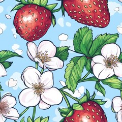 Strawberry Blossom Pattern.