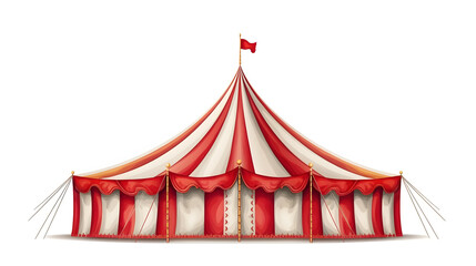  Vintage circus tent illustration isolated on white background