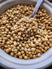 Asian herb coriander seed dry