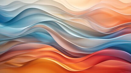 Obraz premium Abstract Art: Flowing Lines and Colorful Waves