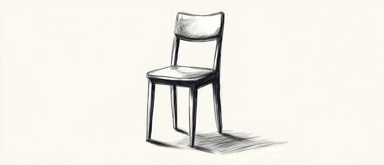 2D cartoon sketch illustration of a chair