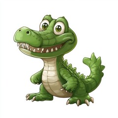 Obraz premium Cute Cartoon Crocodile.