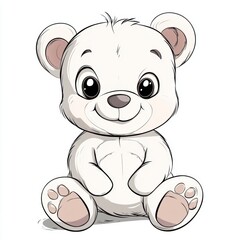 Naklejka premium Cute Polar Bear.