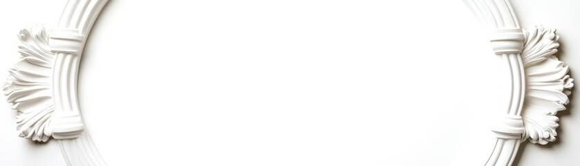 Elegant white vintage frame with intricate design, perfect for showcasing photographs or art in a refined setting.