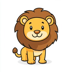 Cute Cartoon Lion.