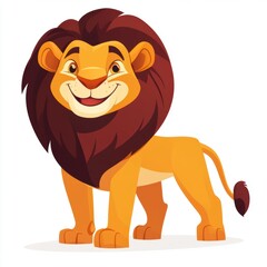 Fototapeta premium Happy Cartoon Lion.