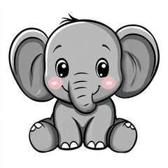 Fototapeta premium Cute Baby Elephant.
