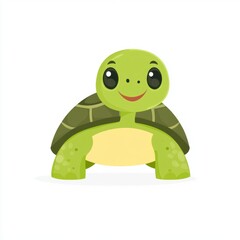 Obraz premium Cute Green Turtle.