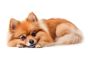 Dog pomeranian mammal animal isolated on white background
