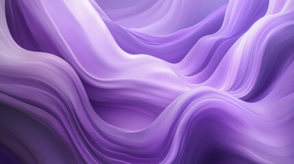 Obraz premium A bold gradient shifting from dark violet to soft lavender, with flowing, graceful wavy lines creating a dynamic abstract effect.