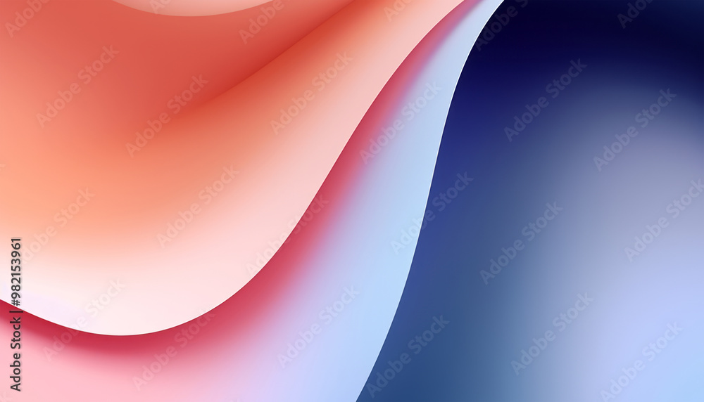 Poster abstract colorful wavy shapes wallpaper. modern curvy background with motion effect. generative ai